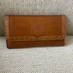 Belle Rose Brown Leather Wallet